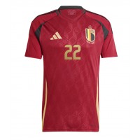 Camisa de time de futebol Bélgica Jeremy Doku #22 Replicas 1º Equipamento Europeu 2024 Manga Curta